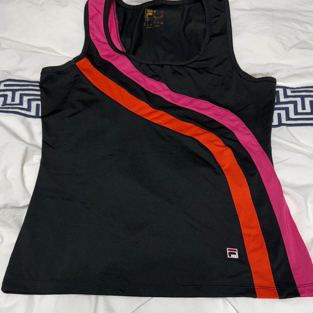 Fila Women's Tank Top with Pink and Orange Accents